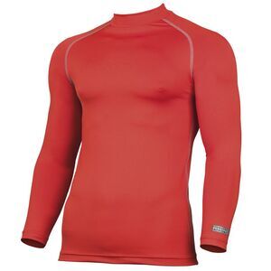 Rhino Mens Thermal Underwear Long Sleeve Base Layer Vest Top / Red